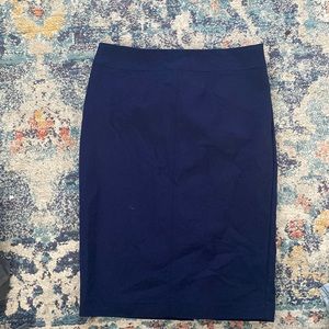 Dark blue pencil skirt